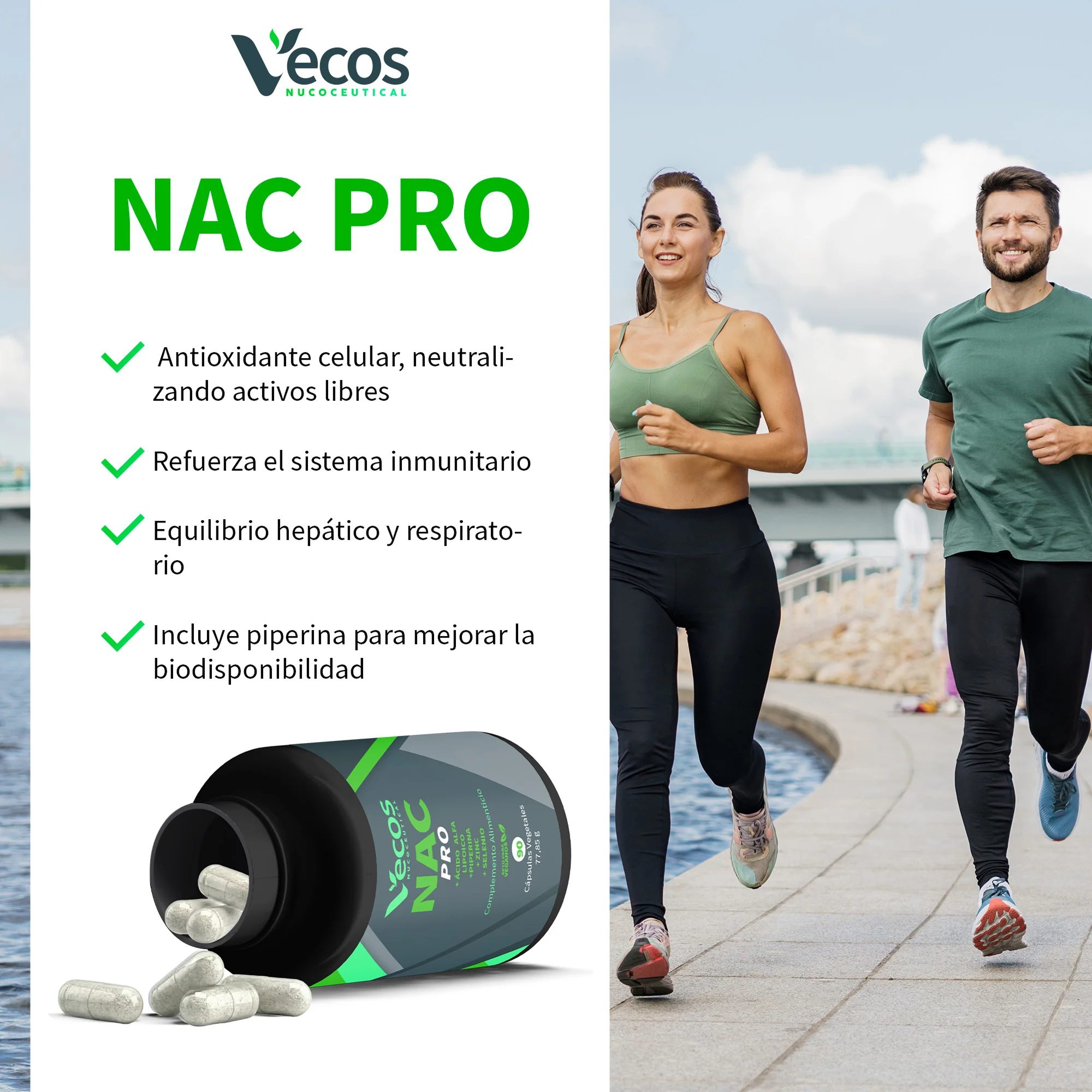 Nac Pro Vecos 90 Cápsulas | Antioxidante Y Detox Celular | Nac 600 Mg + Ácido Alfa Lipoico - Image 4