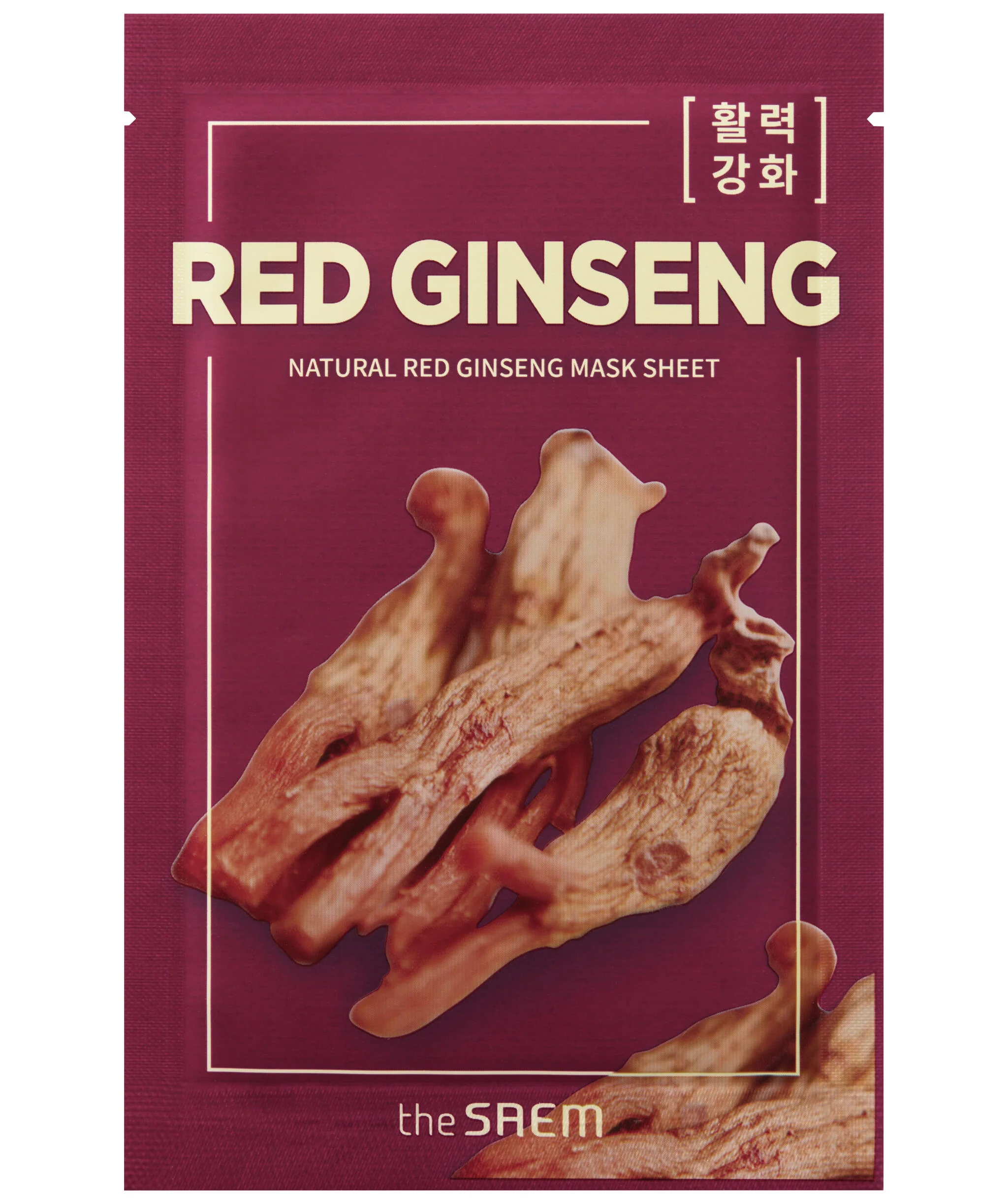 Natural Red Ginseng Mask Sheet _ Mascarilla Ginseng Rojo_21ml