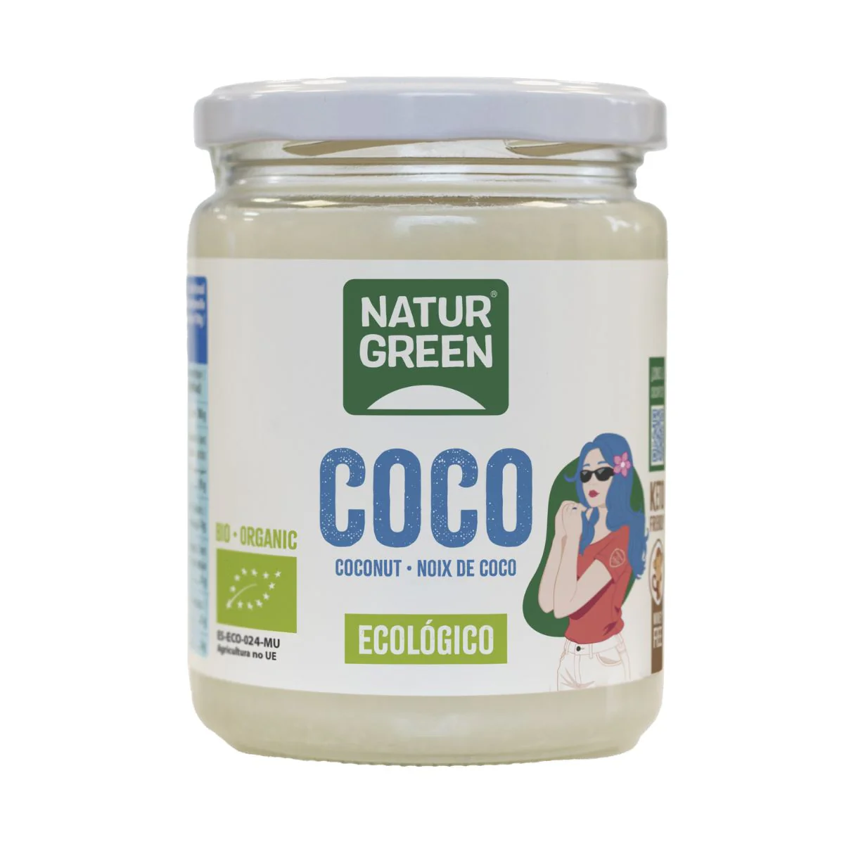 NaturGreen Grasa de coco Bio envase PET NaturGreen 375 ml
