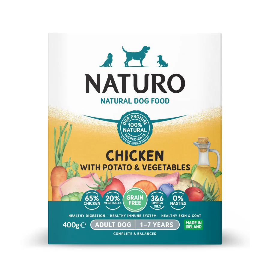 Naturo Comida Humeda Perro Grain Free Pollo Y Patata 400g X 7 Tarrinas