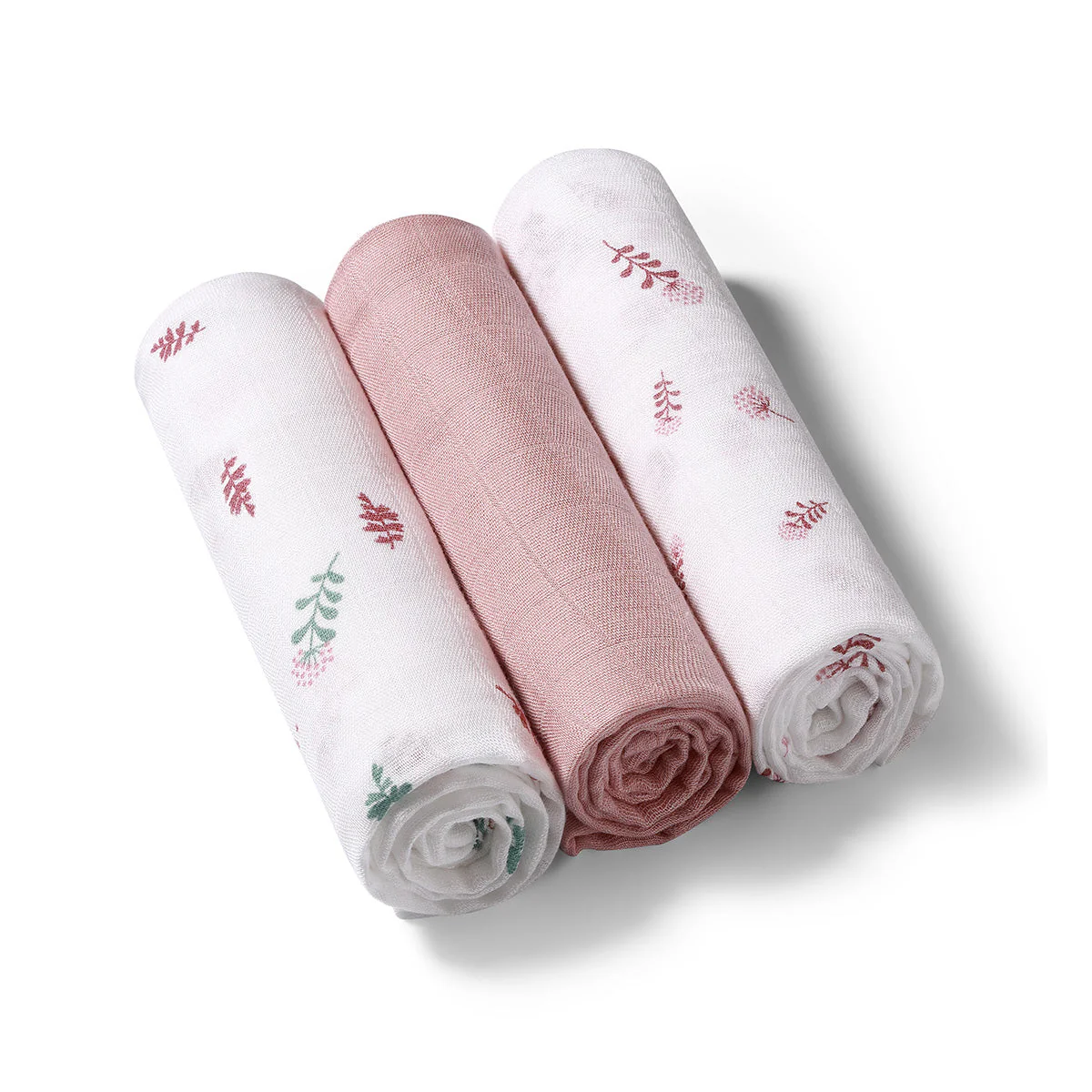 Pack 3 Muselinas Bambú Organico 70x70 Cm Rosa Nude