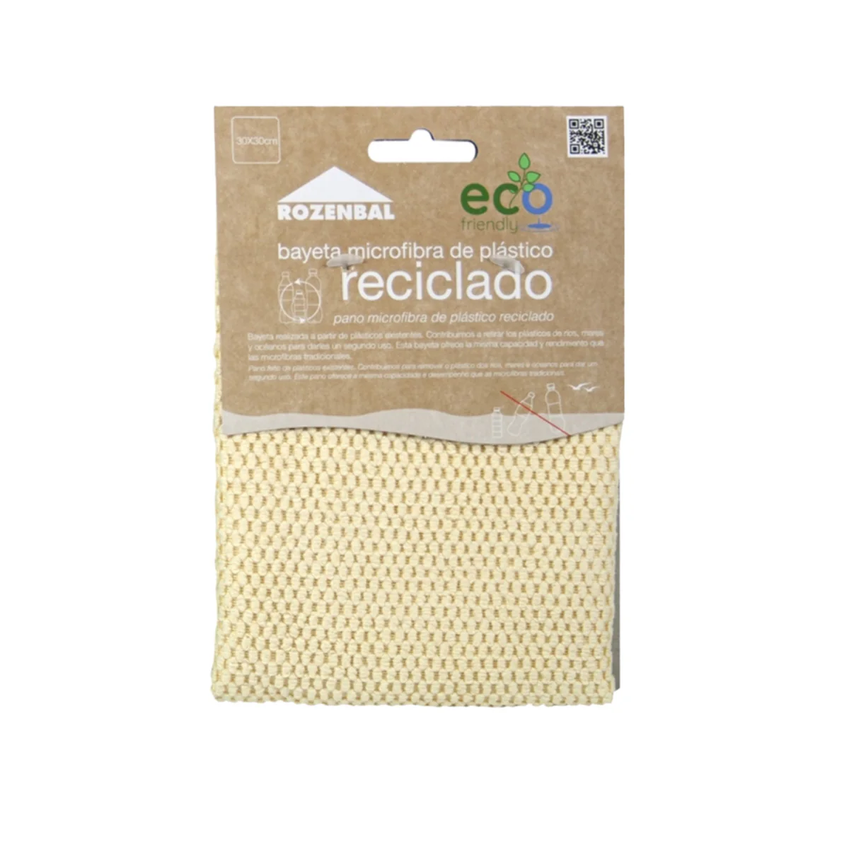 Pack 3x Bayetas PET reciclado microfibra 30 x 30 cm Eco Friendly Kerkom - Image 3