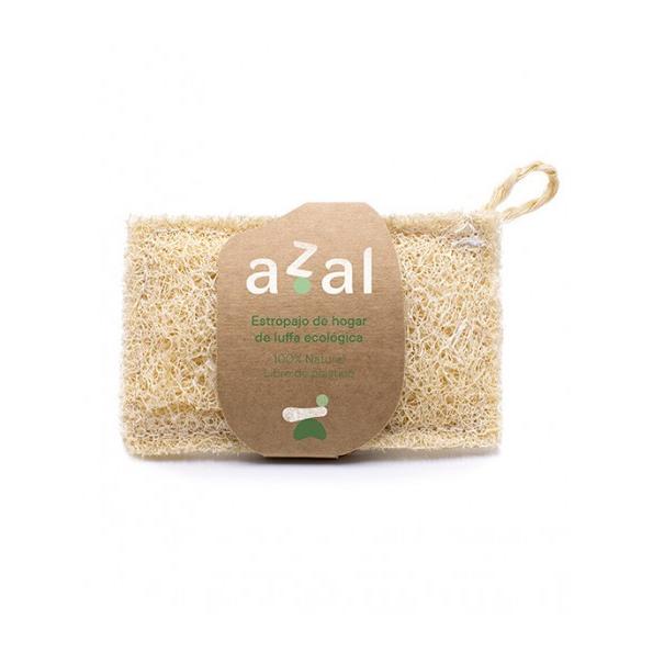 Pack 3x Estropajo de luffa con asa ergonómico Azal 12 x 7 cm - Image 2