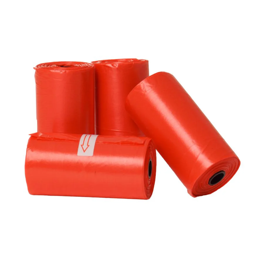Pack 4 Rollos Color Rojo De Bolsas Higiénicas Recoge Excrementos De Perro. Rollos De 15 Bolsas - Image 3