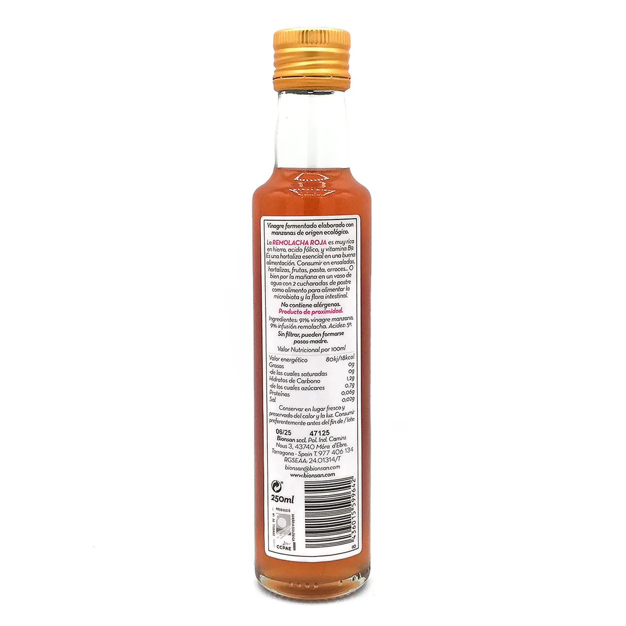 Pack 4 Vinagres De Manzana Con Remolacha Roja Eco Bionsan - Image 3