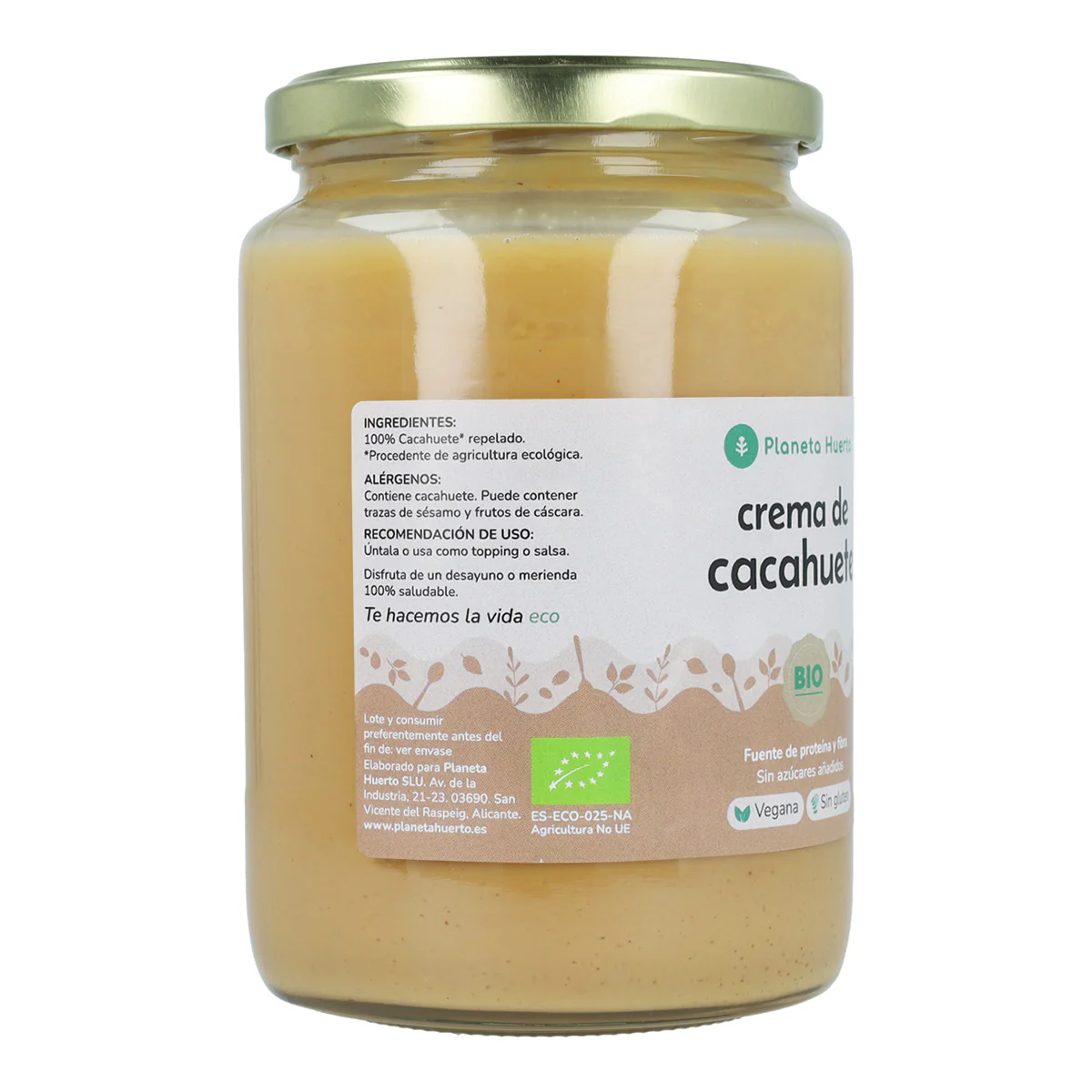 Pack 6x Crema de Cacahuetes ECO Planeta Huerto 700g - Image 2