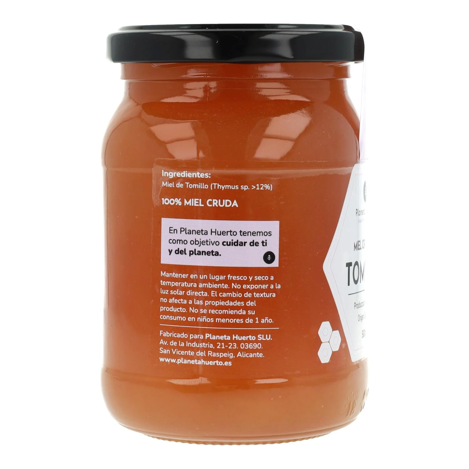 Pack 6x Miel Cruda de Tomillo Planeta Huerto 500 g - Image 3