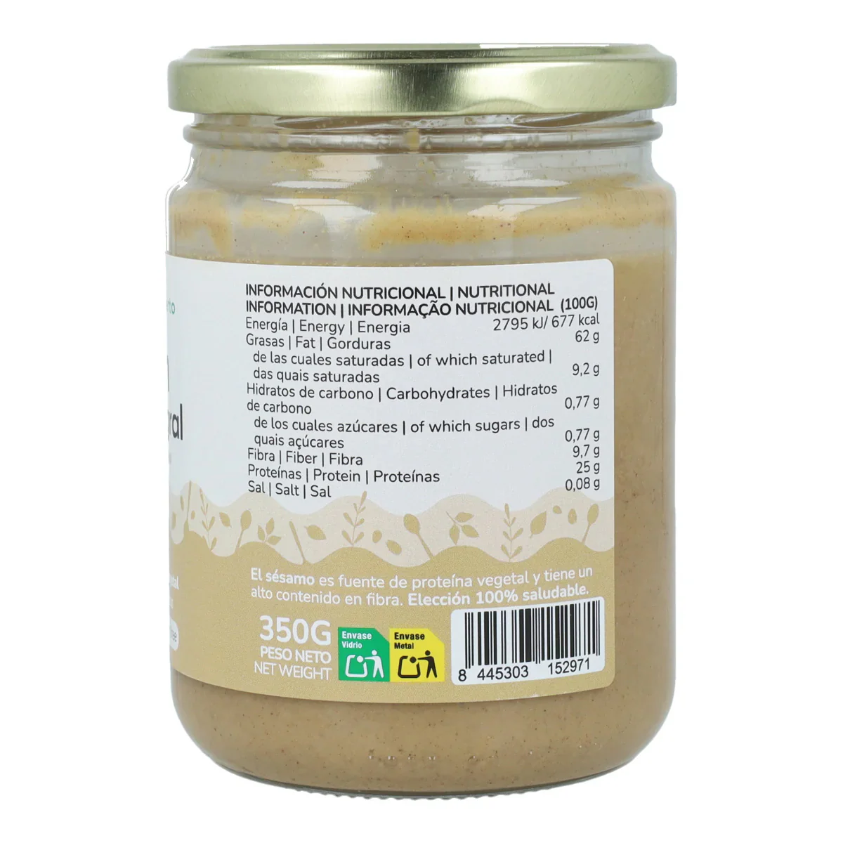 Pack 9x Tahín Semi Integral ECO Planeta Huerto 350g - Image 3