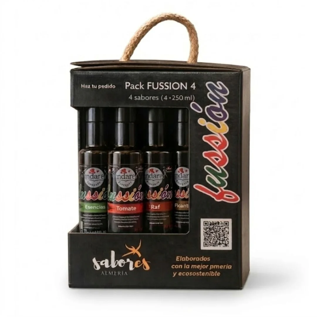 Pack de Aceites Fussion de 4 sabores 4 x 250ml | Elige Tu Emoción