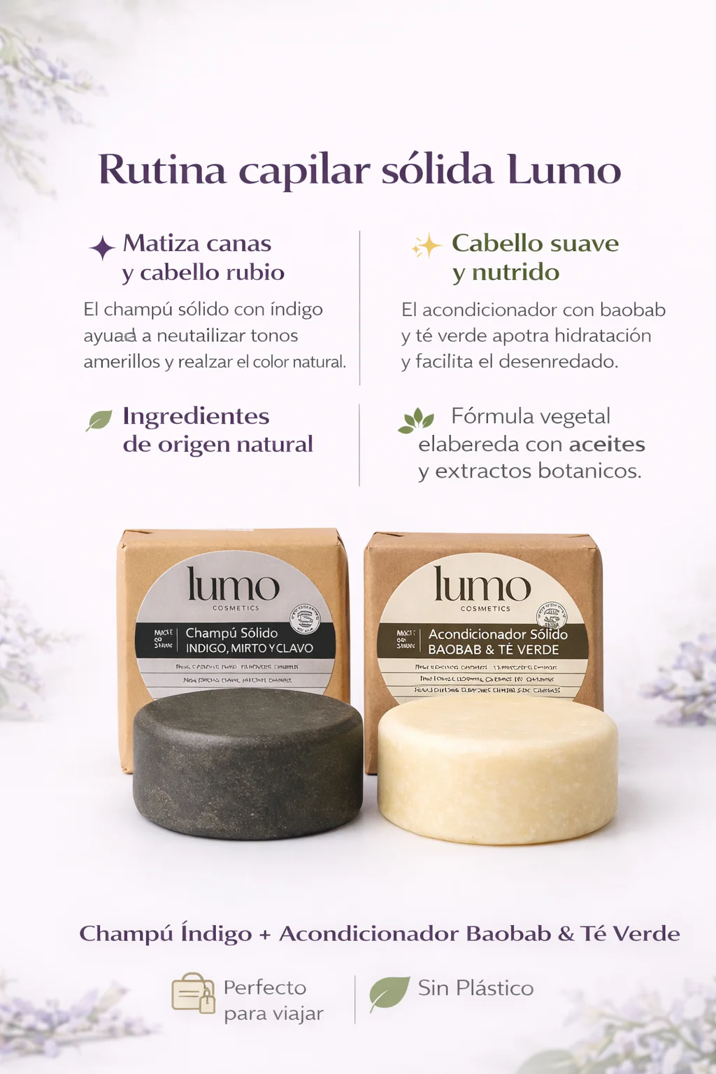 Pack Rizos | Champú Sólido Rizos + Acondicionador Baobab | Lumo Cosmetics - Image 2