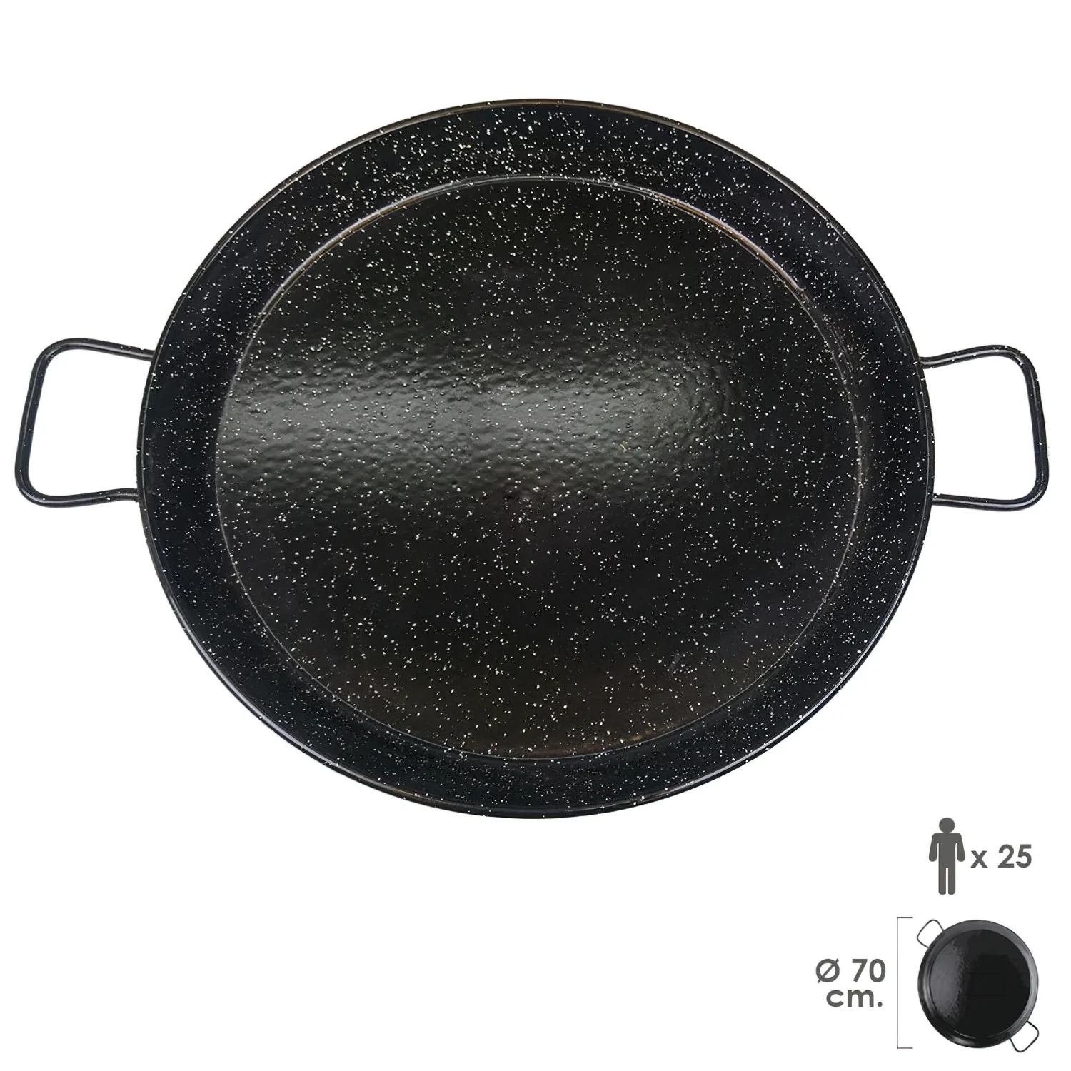 Paellera Valenciana Esmaltada 25personas/ 70 cm