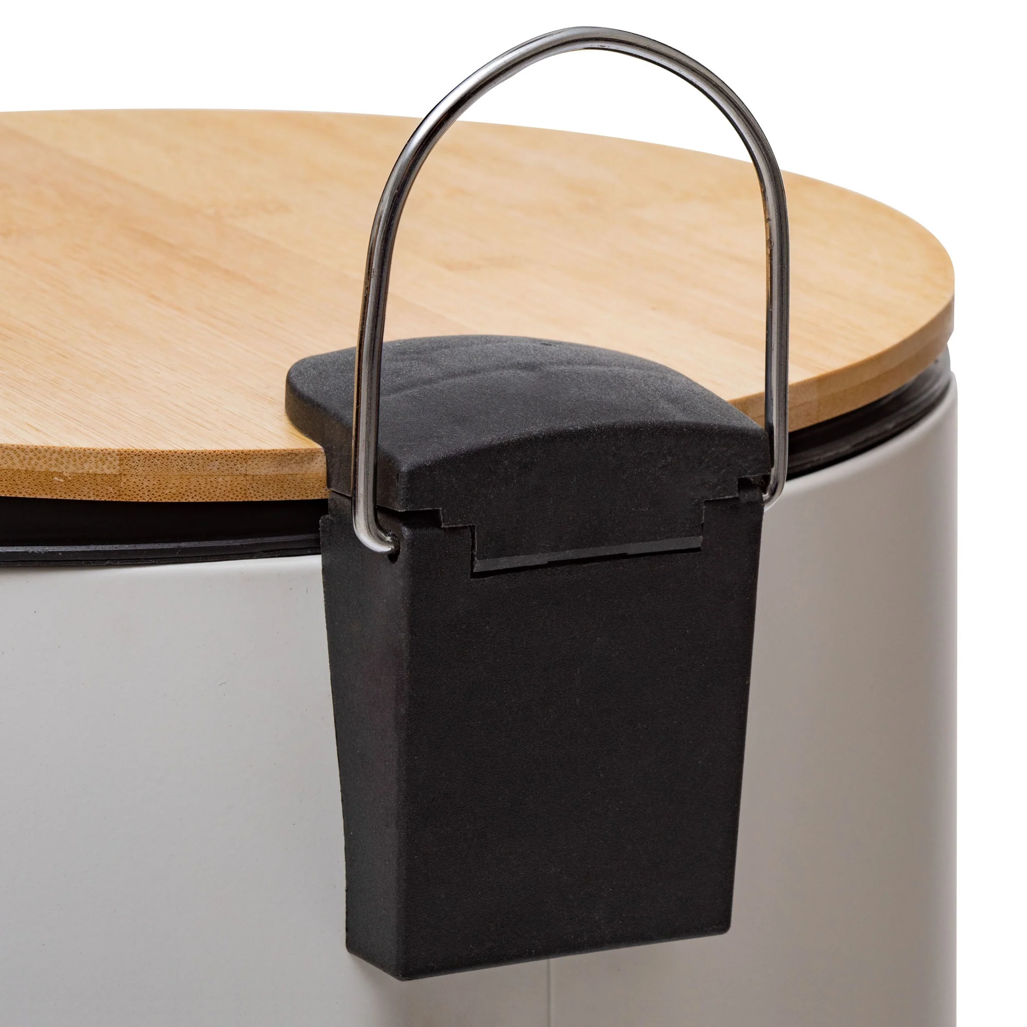 Papelera / Cubo De Basura / Contenedor De Residuos Con Pedal 30l Blanco Natureo - Image 3