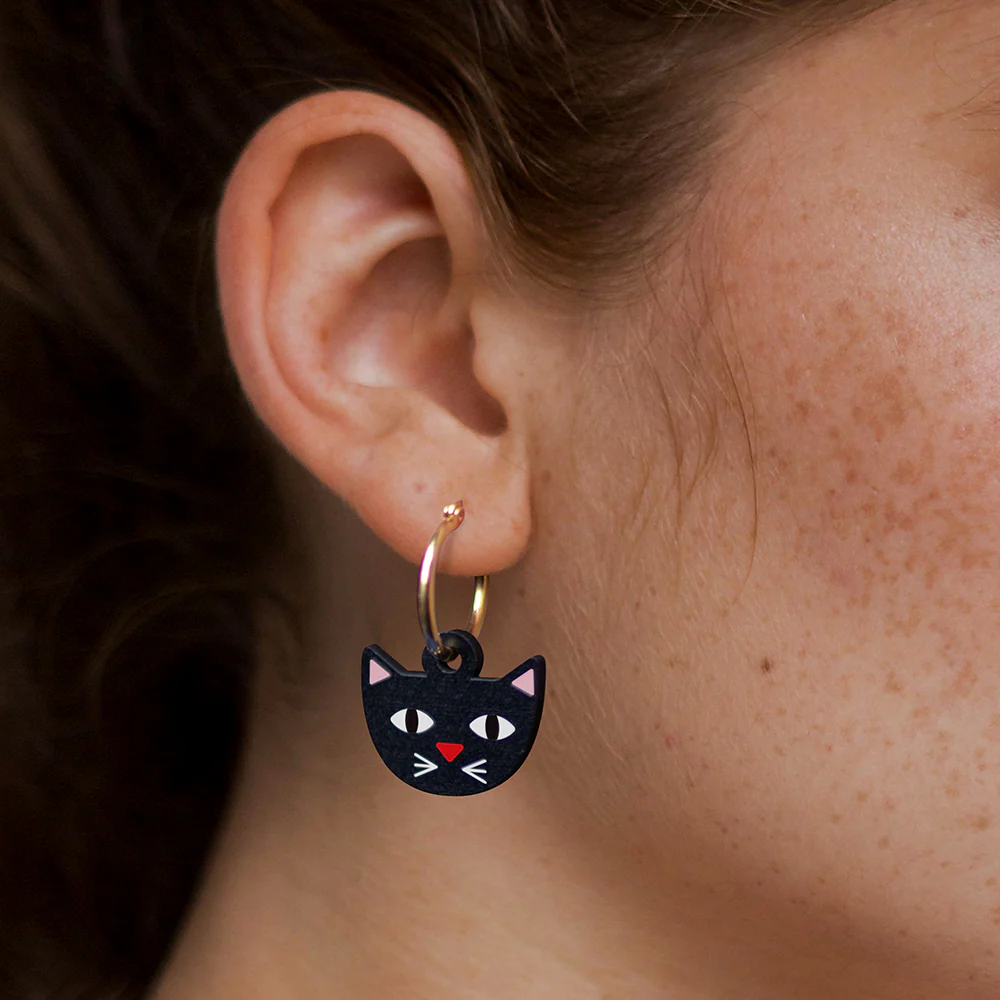 Pendientes Cat De Madera | Joyería Artesanal, Ligera Y Elegante | Diseño Natural Y Original - Image 4