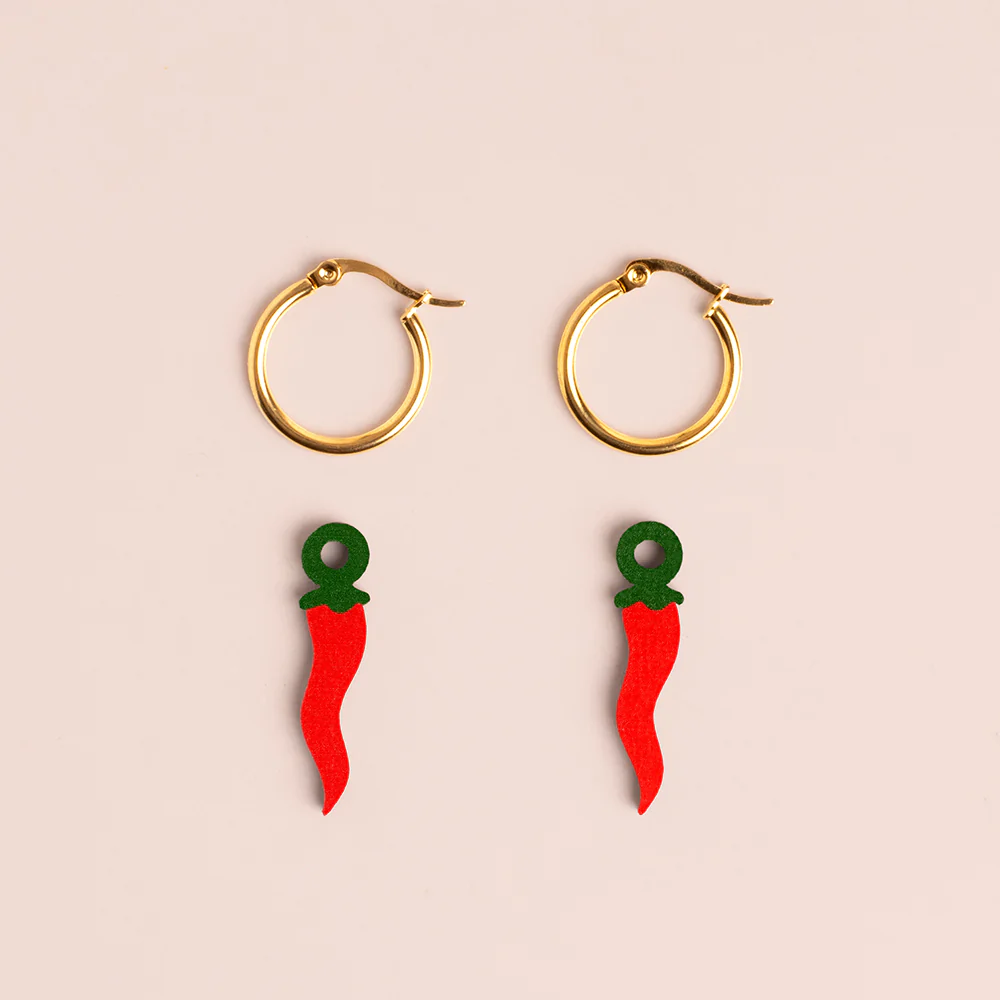 Pendientes Chili De Madera | Joyería Artesanal, Ligera Y Elegante | Diseño Natural Y Original - Image 3