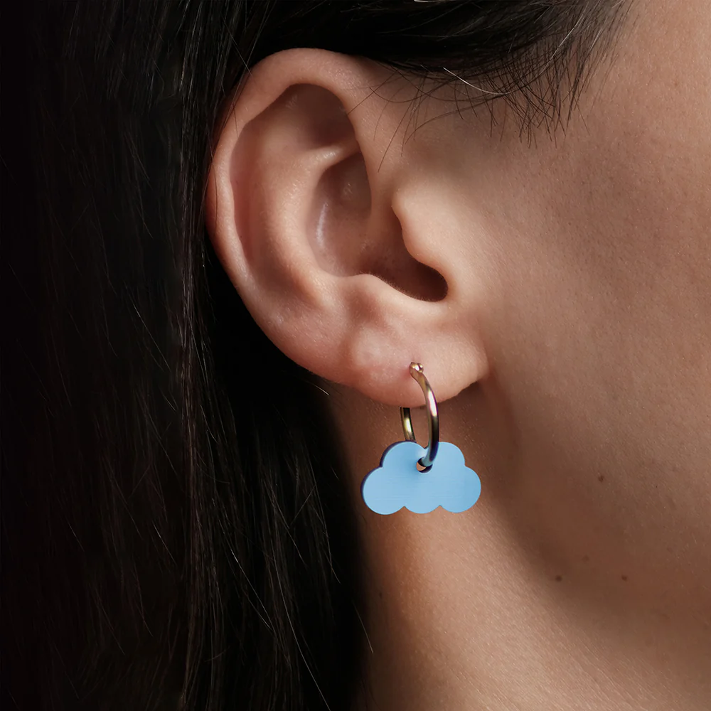 Pendientes Cloud And Bolt De Madera | Joyería Artesanal, Ligera Y Elegante | Diseño Natural Y Original - Image 4