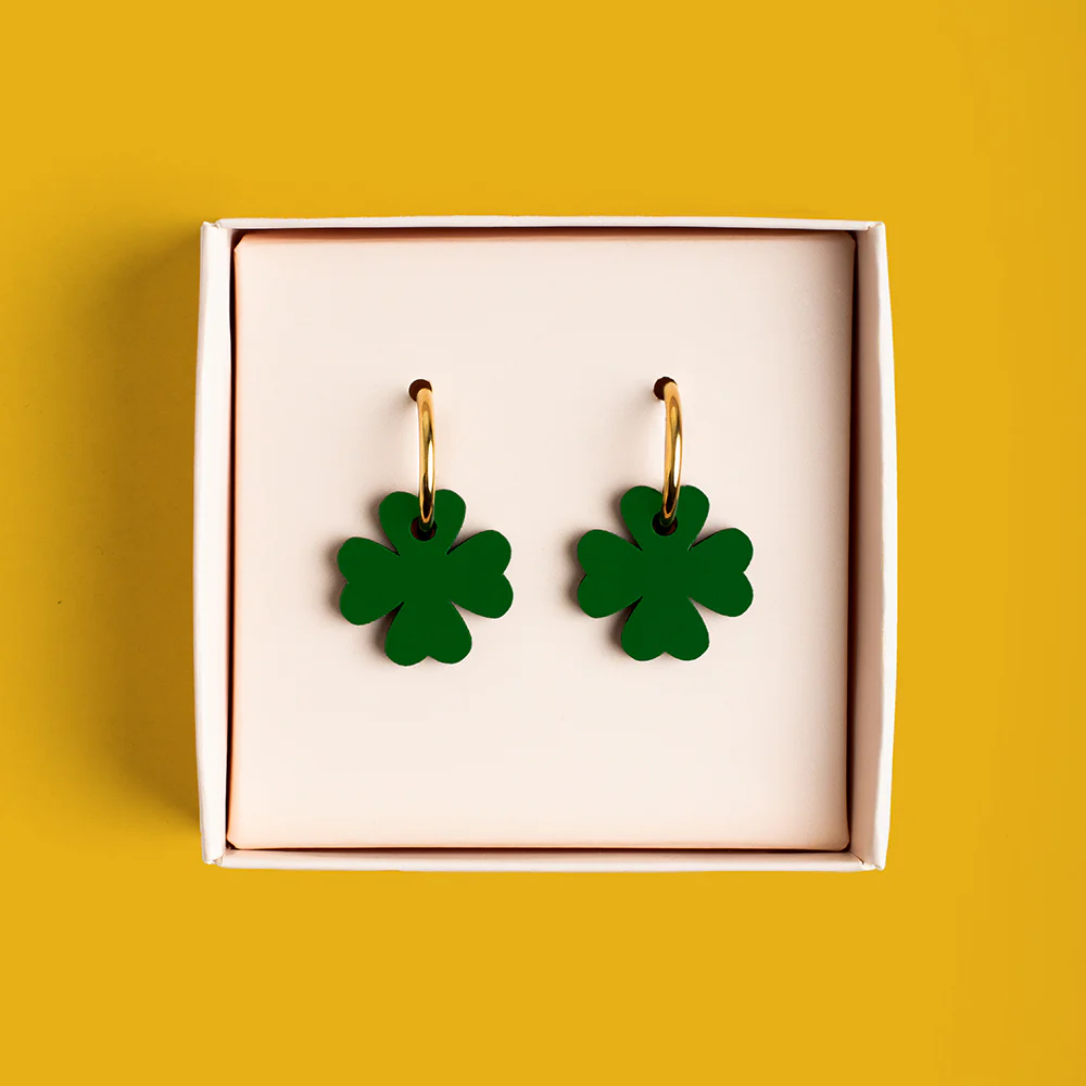 Pendientes Clover De Madera | Joyería Artesanal, Ligera Y Elegante | Diseño Natural Y Original - Image 2