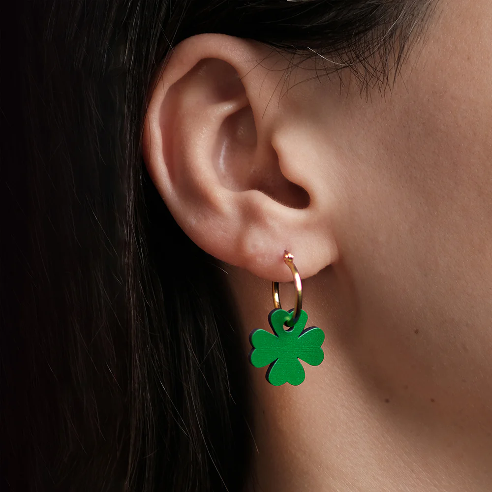 Pendientes Clover De Madera | Joyería Artesanal, Ligera Y Elegante | Diseño Natural Y Original - Image 4