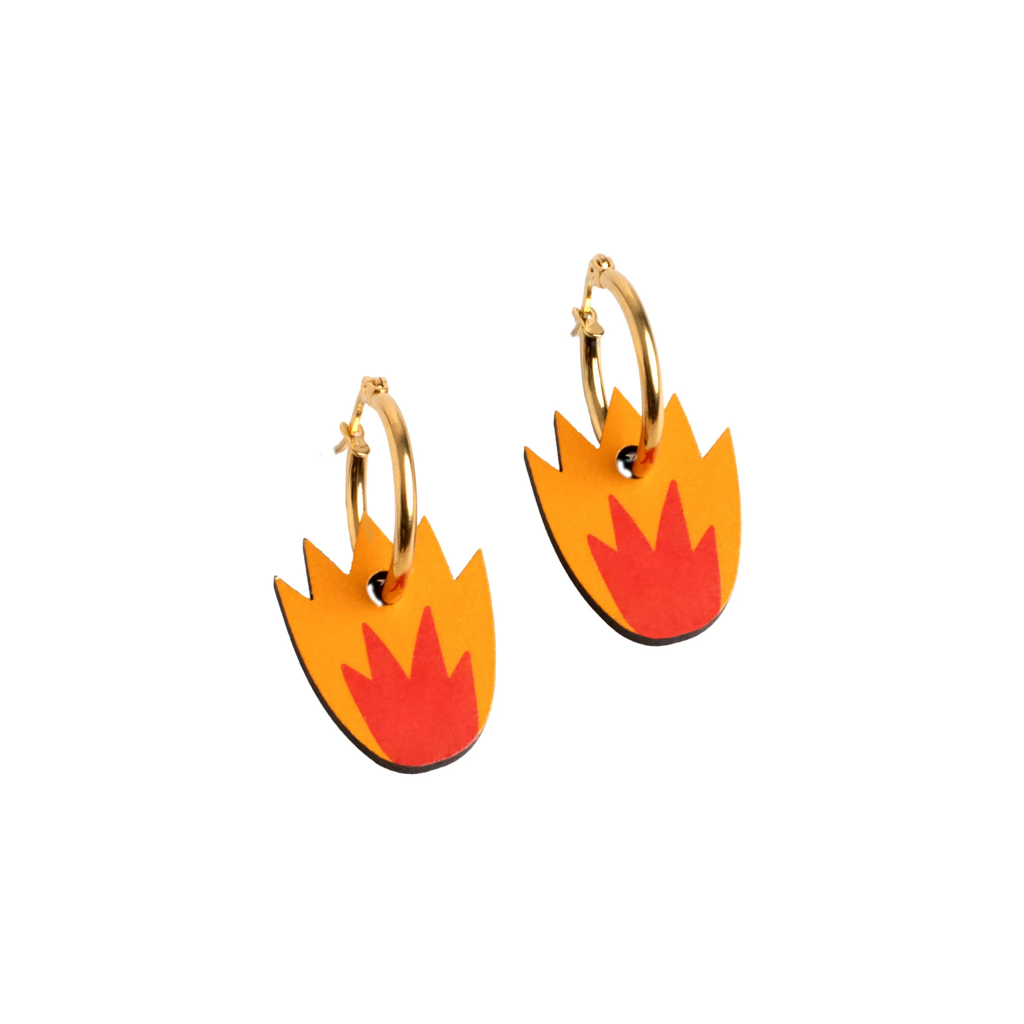 Pendientes Fire De Madera | Joyería Artesanal, Ligera Y Elegante | Diseño Natural Y Original