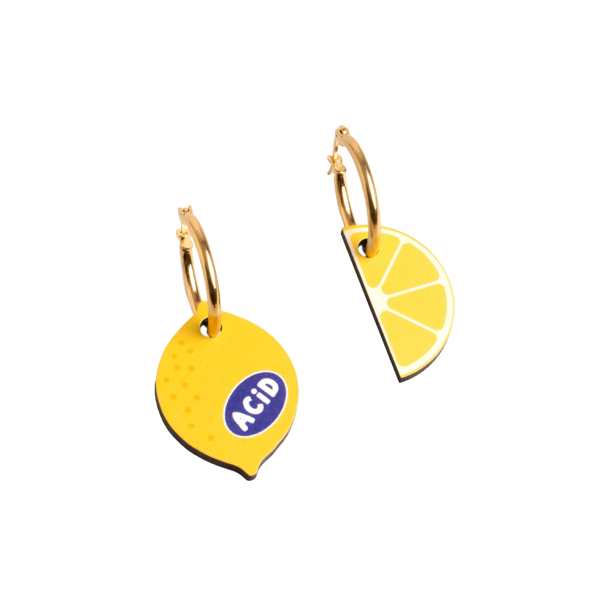 Pendientes Lemon De Madera | Joyería Artesanal, Ligera Y Elegante | Diseño Natural Y Original