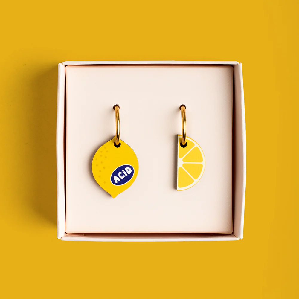 Pendientes Lemon De Madera | Joyería Artesanal, Ligera Y Elegante | Diseño Natural Y Original - Image 2