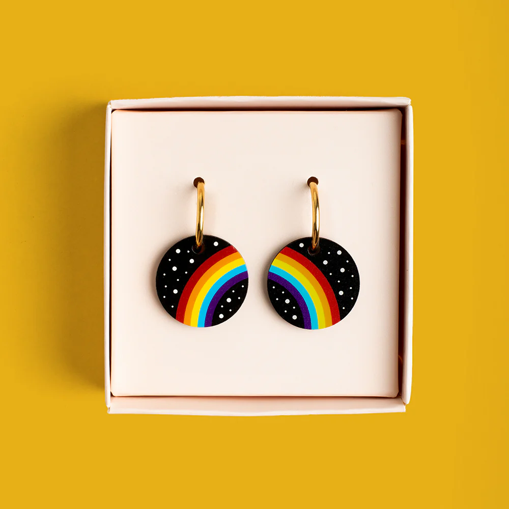 Pendientes Rainbow De Madera | Joyería Artesanal, Ligera Y Elegante | Diseño Natural Y Original - Image 2