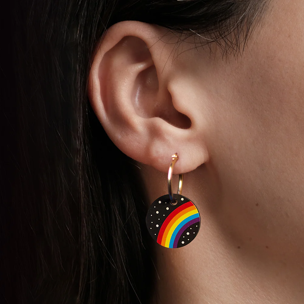 Pendientes Rainbow De Madera | Joyería Artesanal, Ligera Y Elegante | Diseño Natural Y Original - Image 4