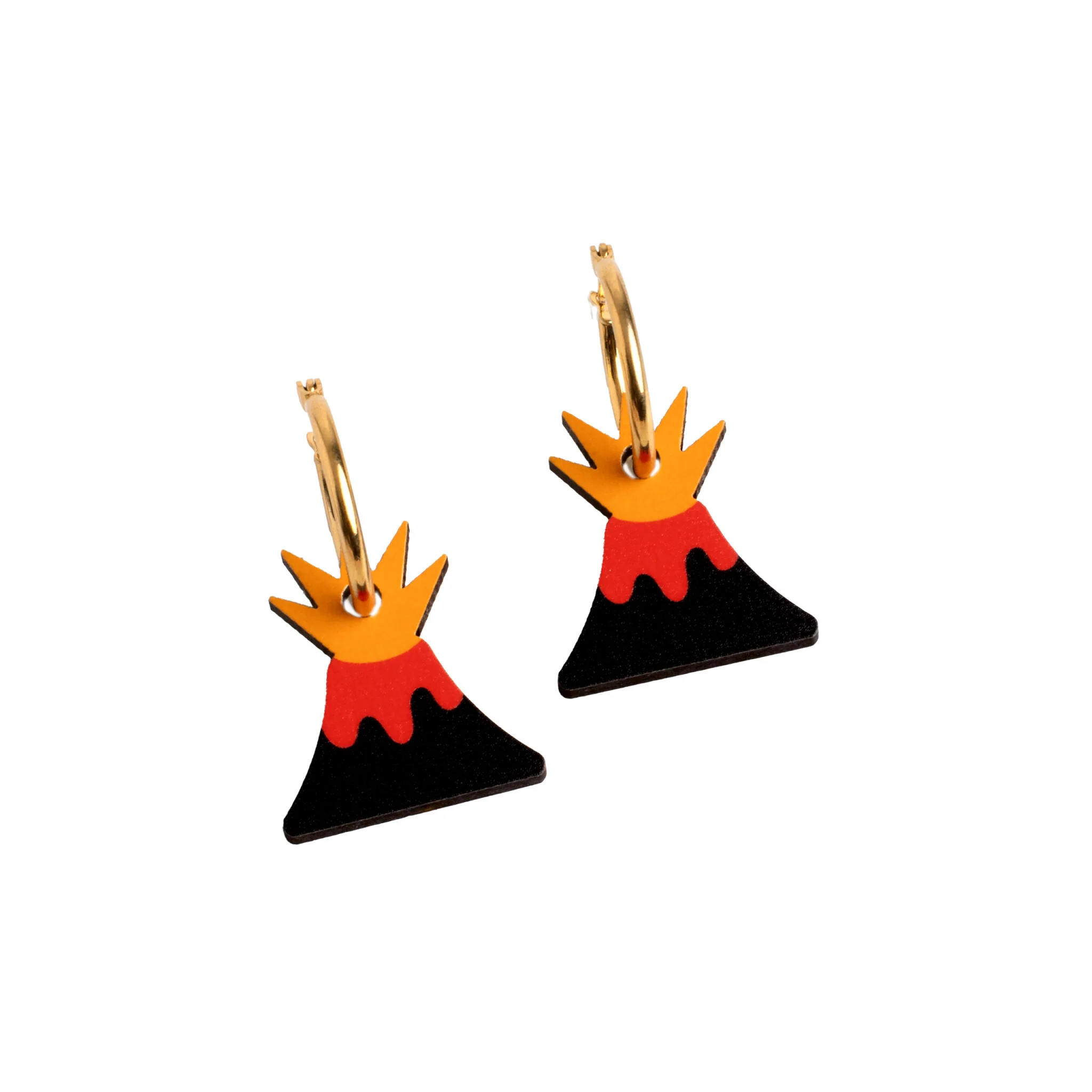 Pendientes Volcano De Madera | Joyería Artesanal, Ligera Y Elegante | Diseño Natural Y Original