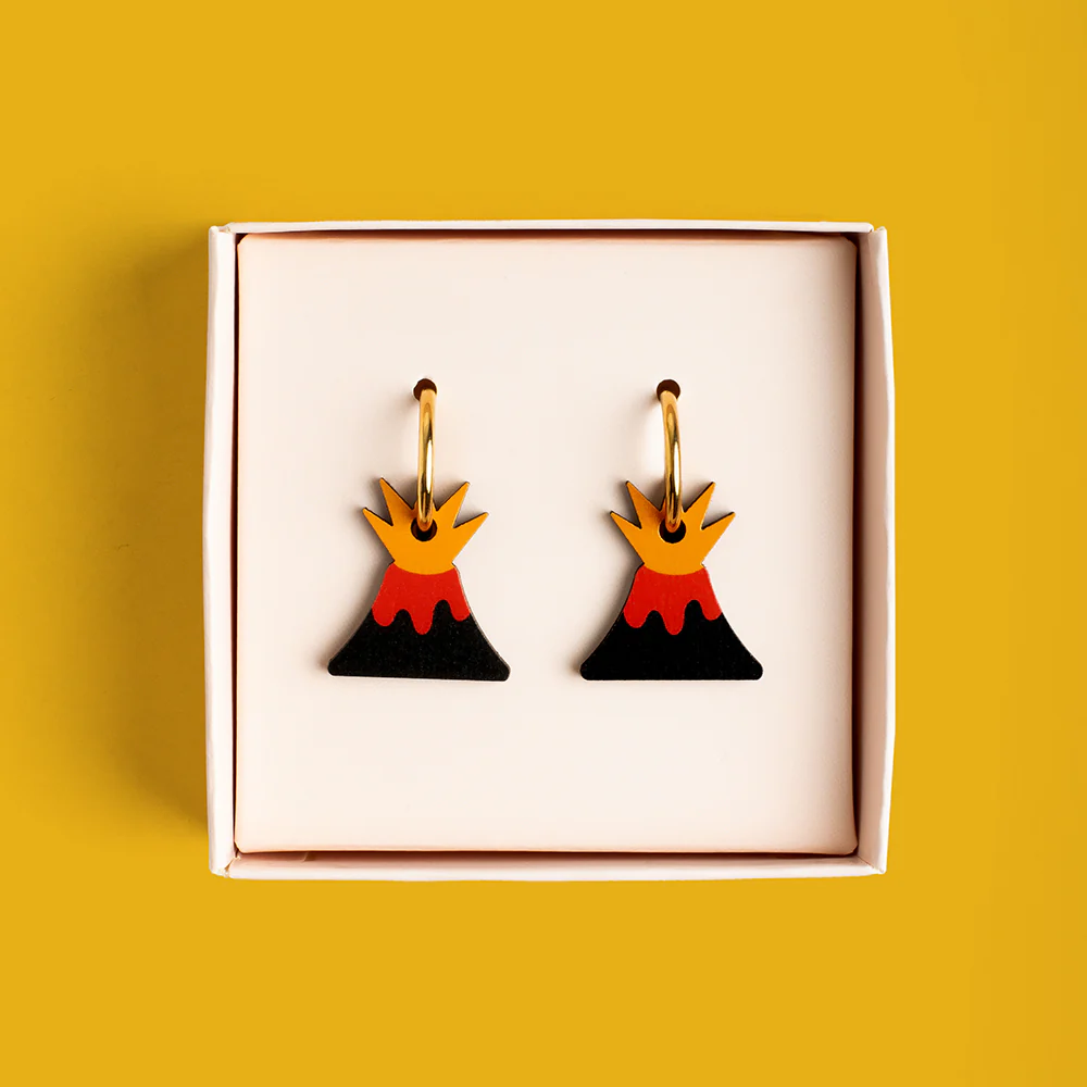 Pendientes Volcano De Madera | Joyería Artesanal, Ligera Y Elegante | Diseño Natural Y Original - Image 2