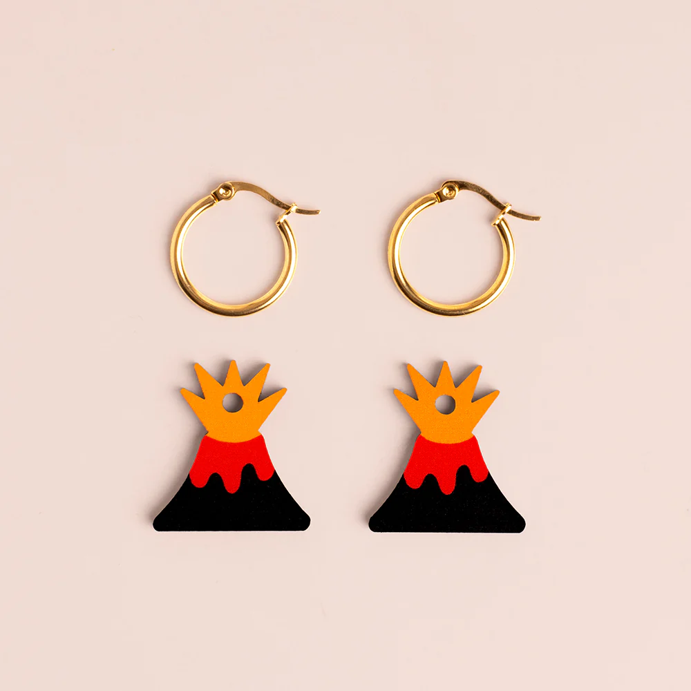 Pendientes Volcano De Madera | Joyería Artesanal, Ligera Y Elegante | Diseño Natural Y Original - Image 3