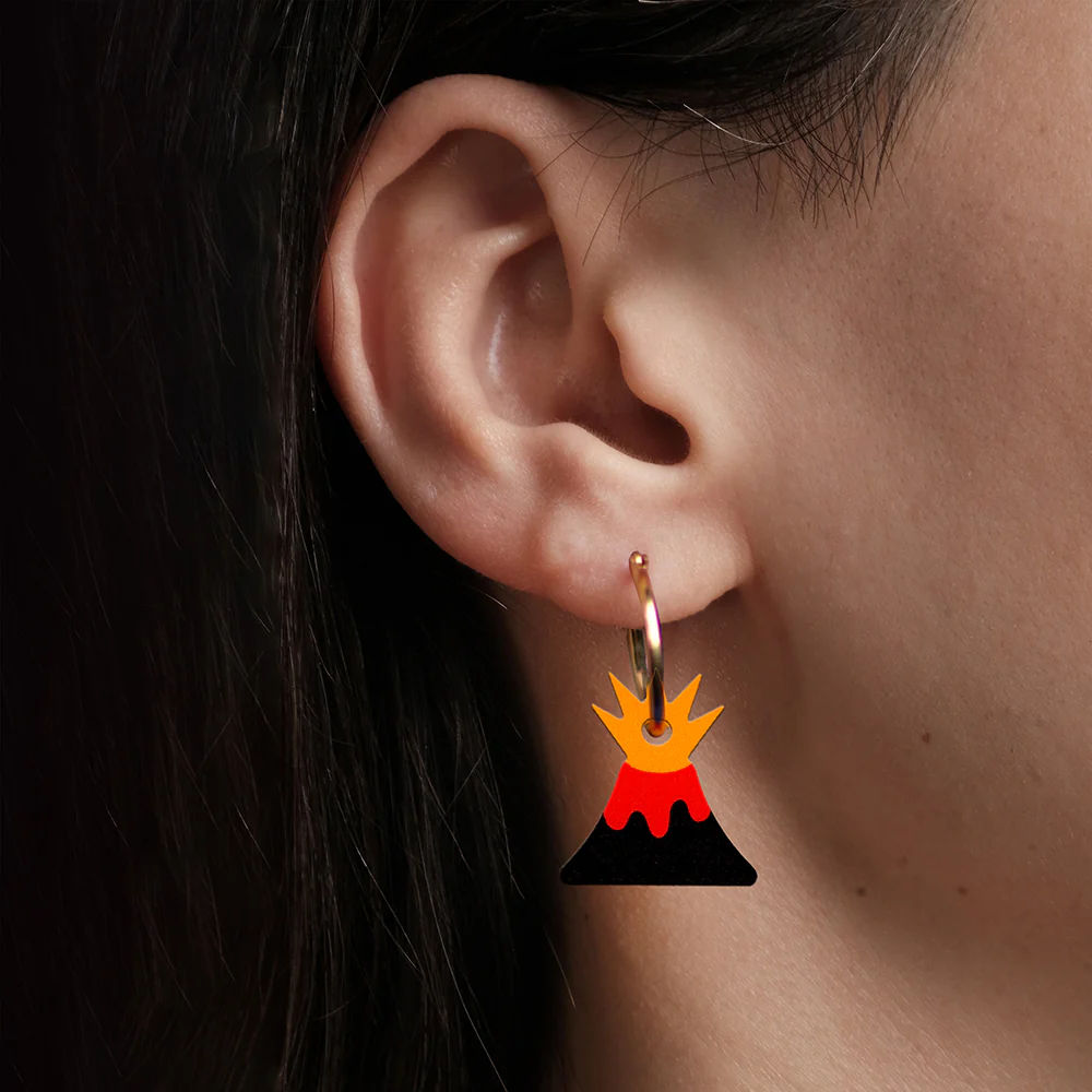 Pendientes Volcano De Madera | Joyería Artesanal, Ligera Y Elegante | Diseño Natural Y Original - Image 4