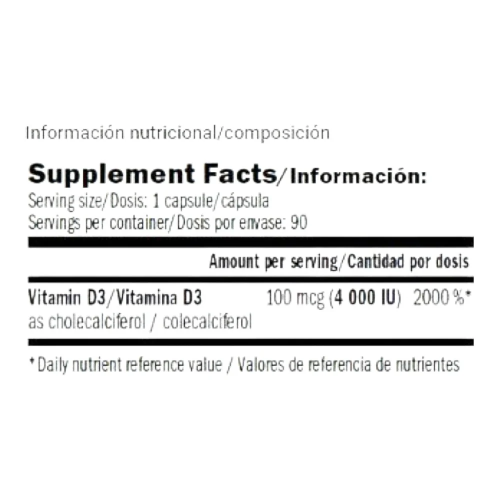 Performance Vitamin D 4000 I.u. 90 Caps - Image 2