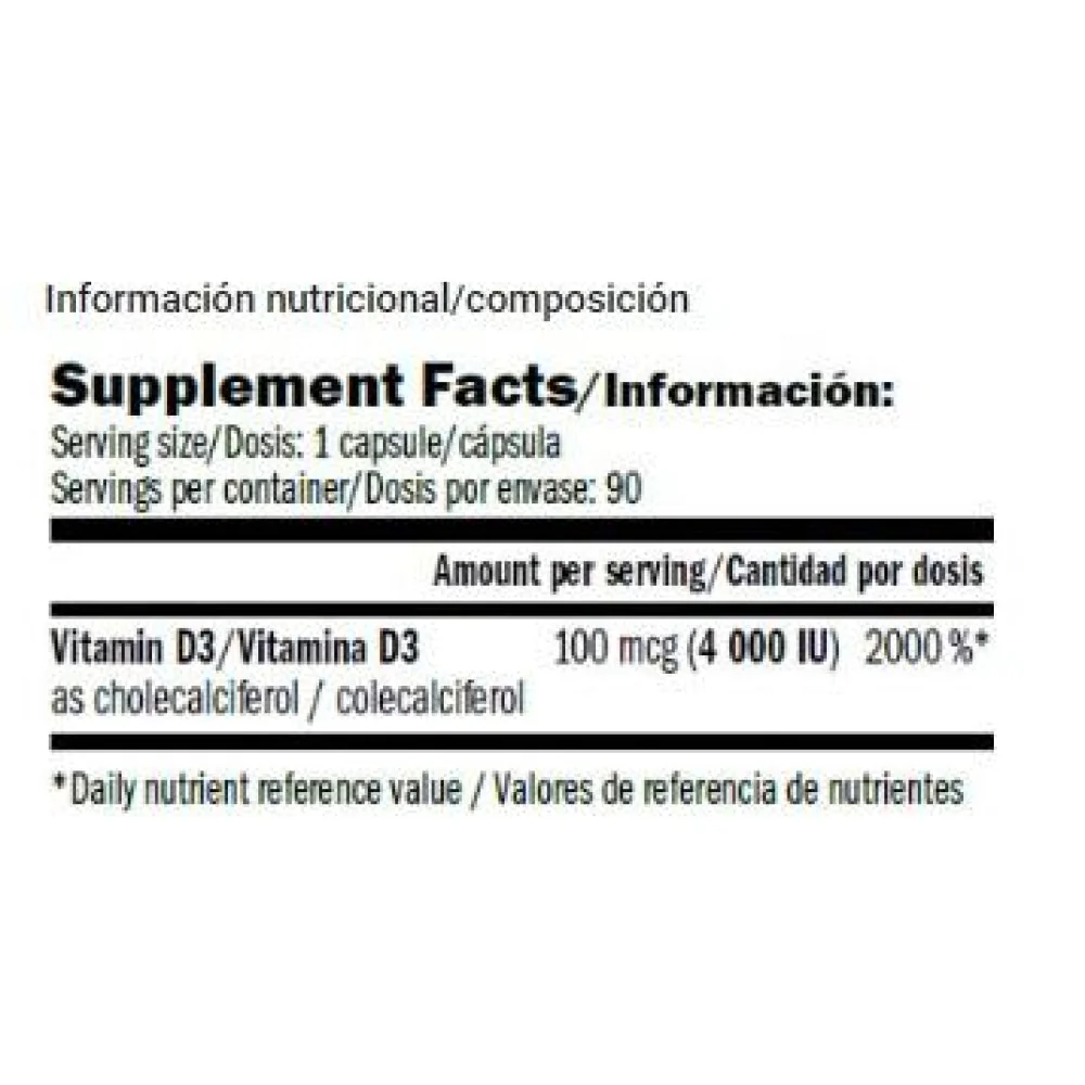 Performance Vitamin D 4000 I.u. 90 Caps - Image 3