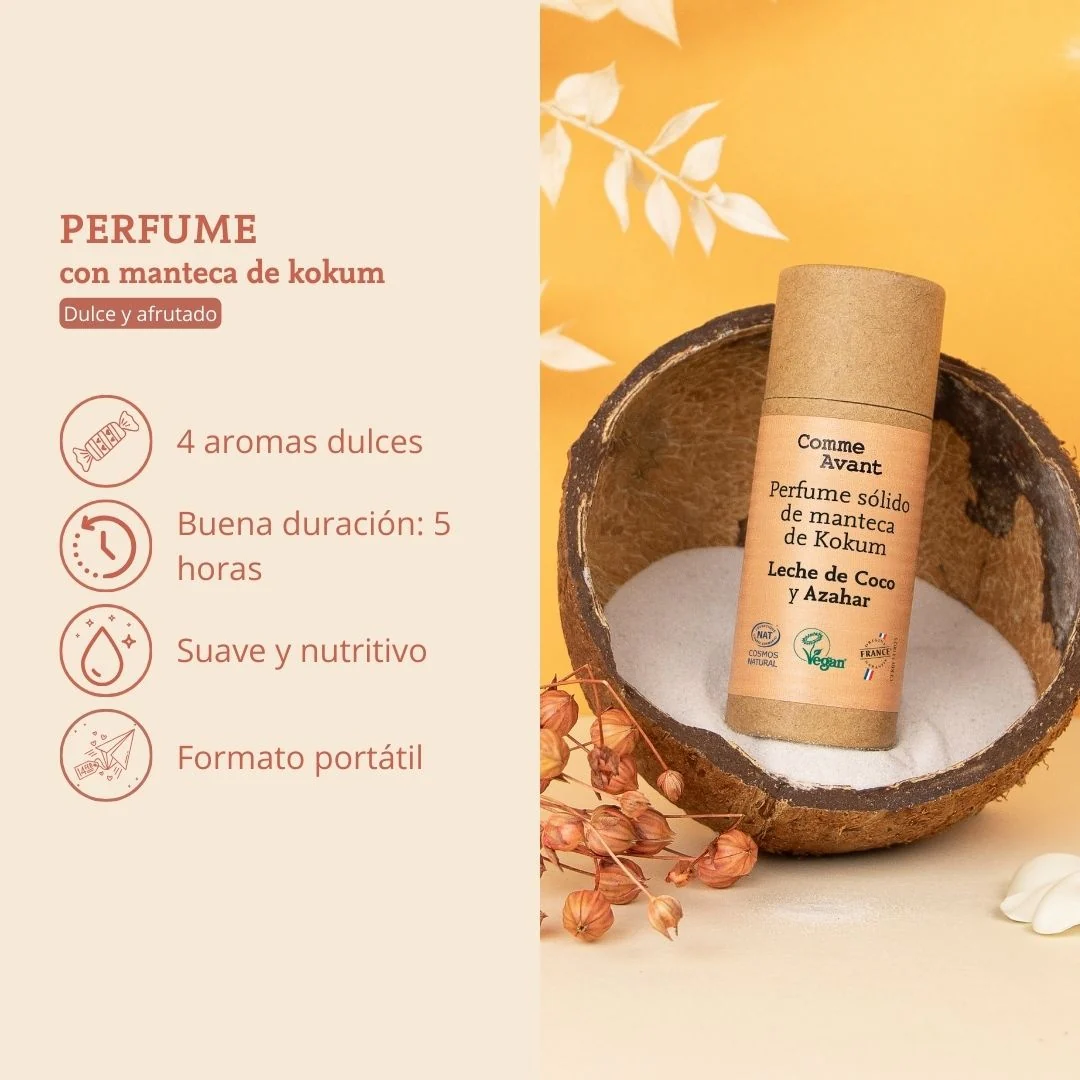Perfume sólido dulce y afrutado con manteca de kokum Pachulí y Cereza Comme Avant 20 ml - Image 3