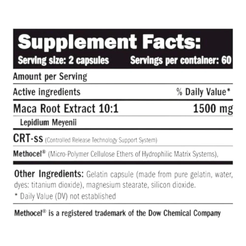 Peruvian Maca 120 Caps - Image 2