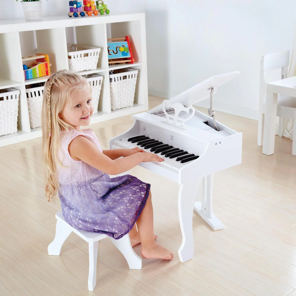 Piano Deluxe Grand Piano Hape White - Image 4