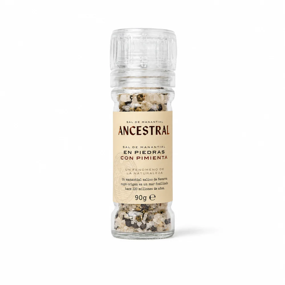 Piedras De Sal De Manantial Con Pimienta 90 G