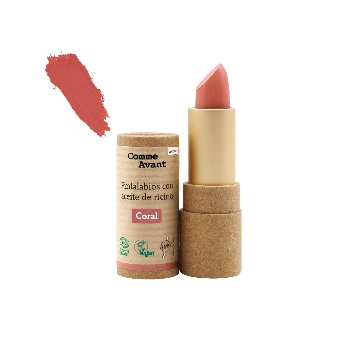 Pintalabios con aceite de ricino Coral Comme Avant 4 g