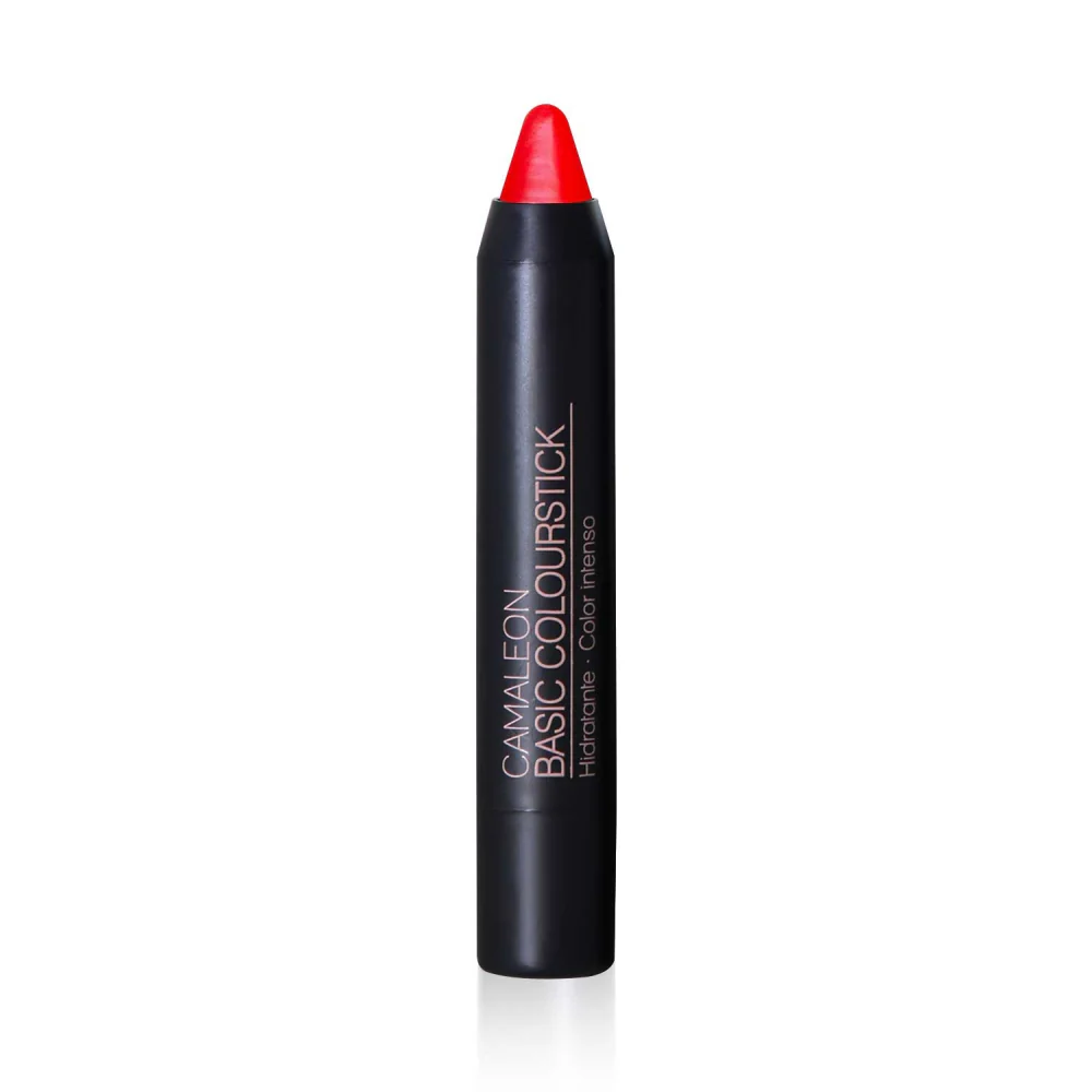 Pintalabios Rojo Flúor Basic Colourfun 4g Camaleon Cosmetics