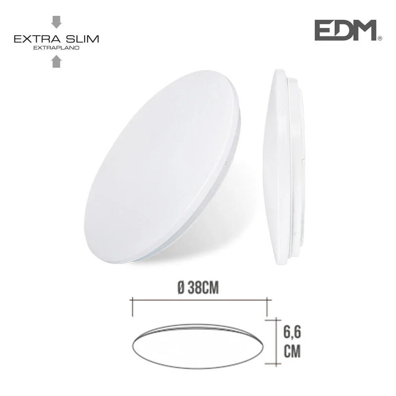 Plafon/aplique Led De Superficie 24w 4000k Ø38x6,6cm Edm - Image 2