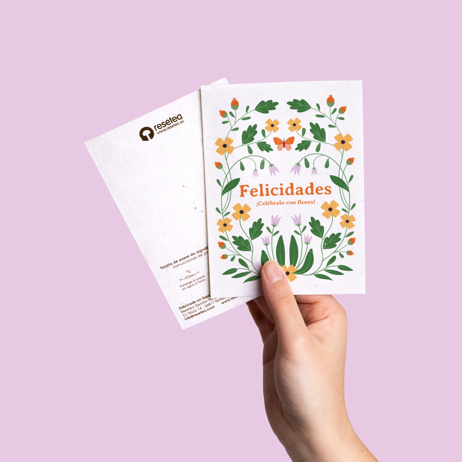 Postal Plantable Felicidades Con Semillas De Flores – Tarjeta Que Florece, Regalo Especial Con Significado | Resetea - Image 4