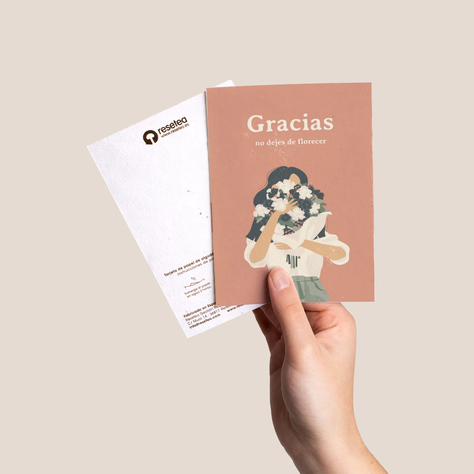 Postal Plantable Gracias Con Semillas De Manzanilla – Regalo Original Para Agradecer De Corazón | Resetea - Image 4