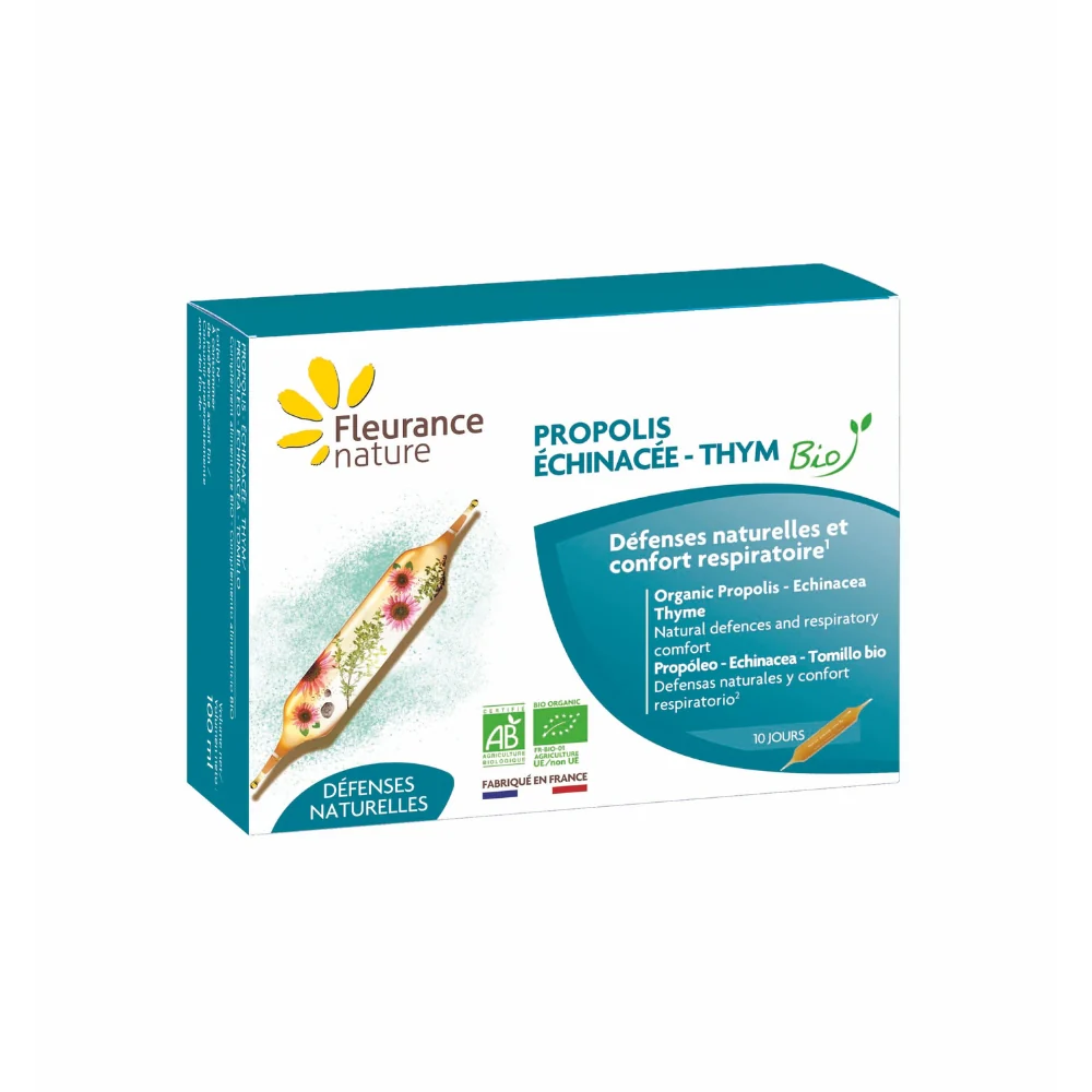 Propóleos Equinácea Tomillo Eco Fleurance Nature 10 Ampollas