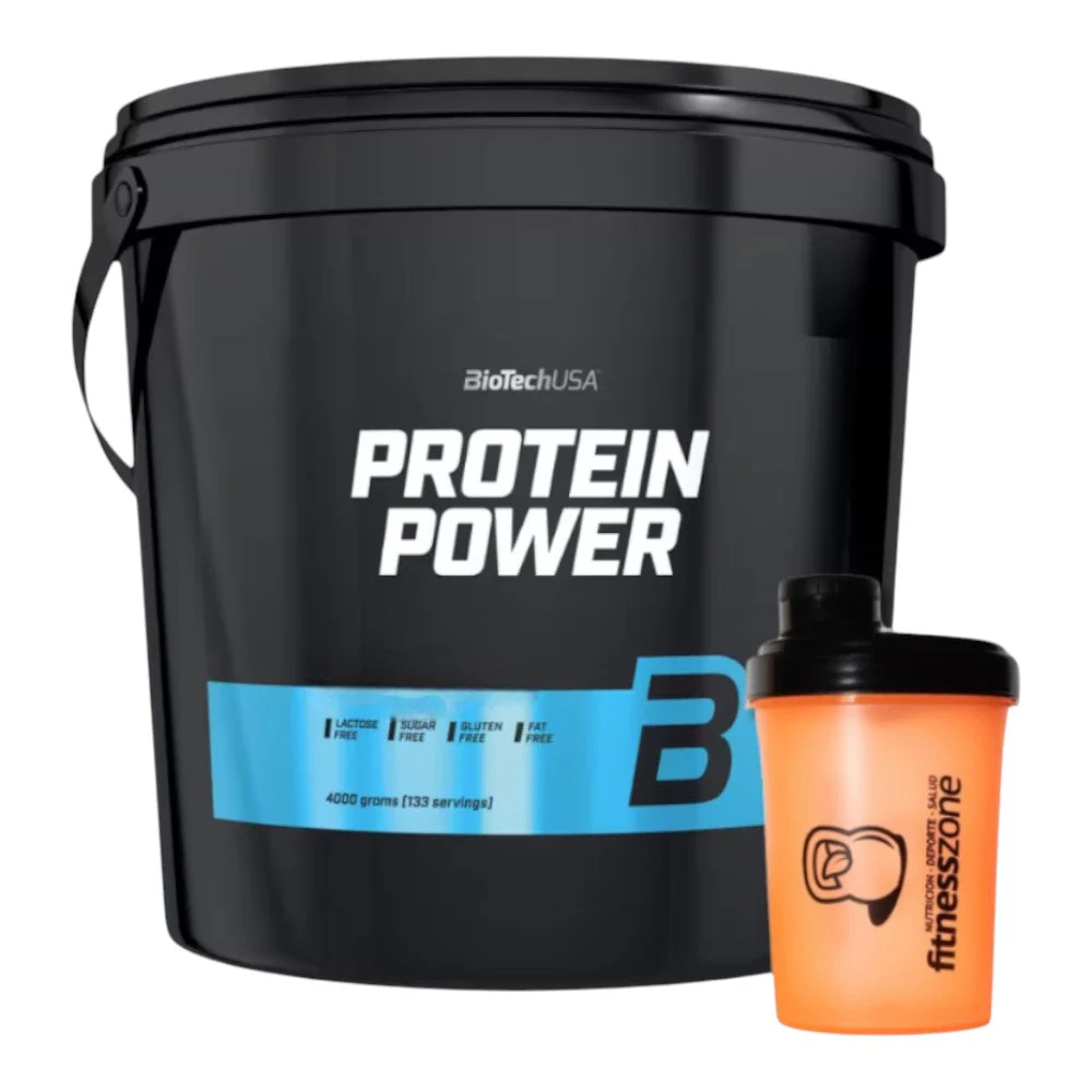 Protein Power 4 Kg + ¡shaker Fitnesszone De Regalo! Chocolate