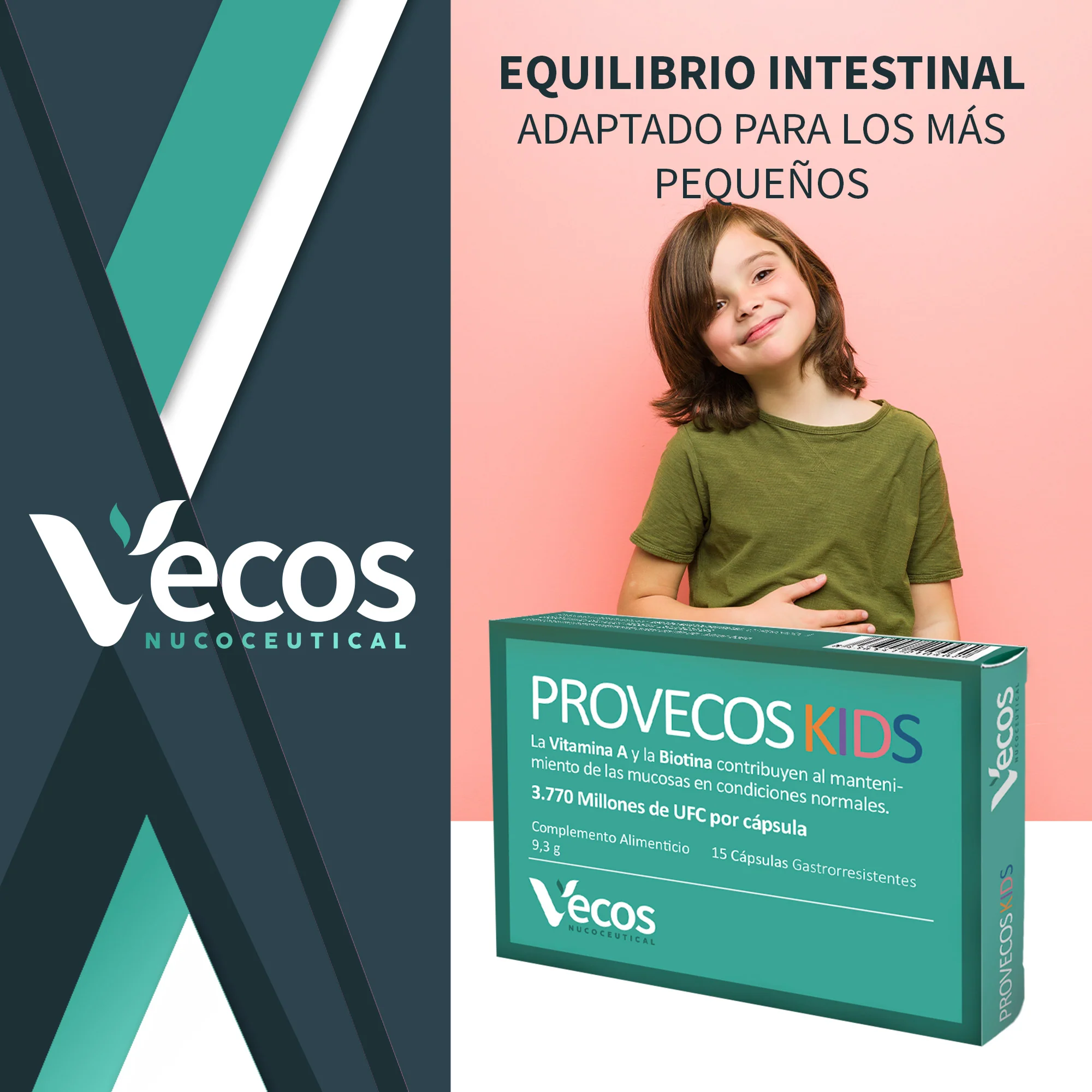 Provecos Kids 15 Cápsulas | Salud Intestinal Y Digestiva | Con 6 Cepas Probióticas Y Vitamina A - Image 2