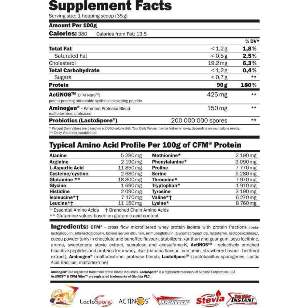 Pure Cfm Whey Nitro Protein Isolate 1 Kg Doble Chocolate - Image 2