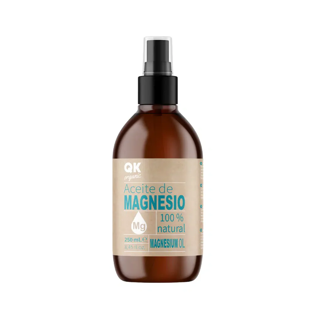 QKnatur - Aceite De Magnesio En Spray Bio 100% Puro (250 Ml) - Ideal Para Deportistas, Relajación Muscular