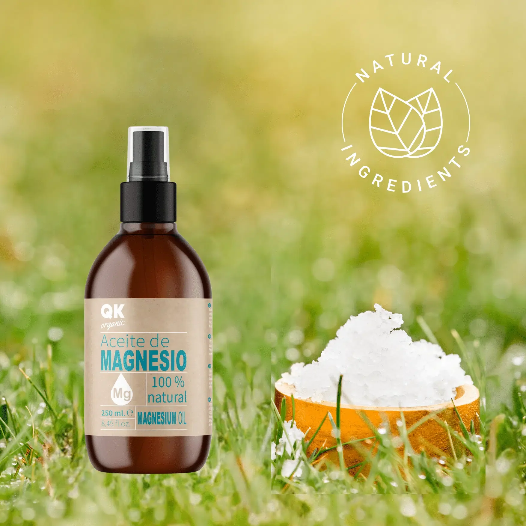 QKnatur - Aceite De Magnesio En Spray Bio 100% Puro (250 Ml) - Ideal Para Deportistas, Relajación Muscular - Image 4