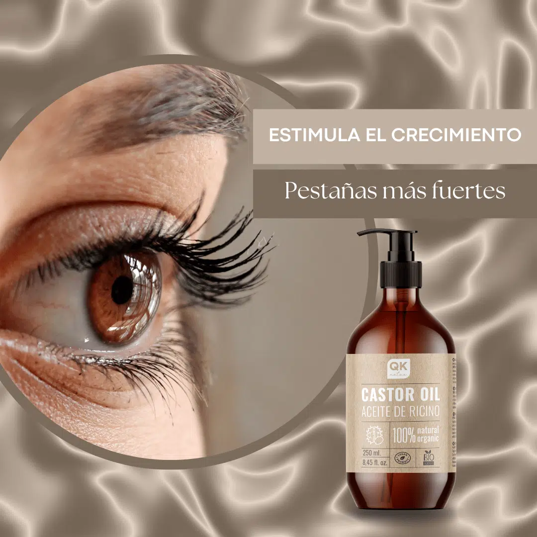 QKnatur - Aceite De Ricino Orgánico 250 Ml - Para Pelo, Piel, Pestañas, Barba Y Uñas - 100% Puro - Nutre Y Fortalece - Image 3