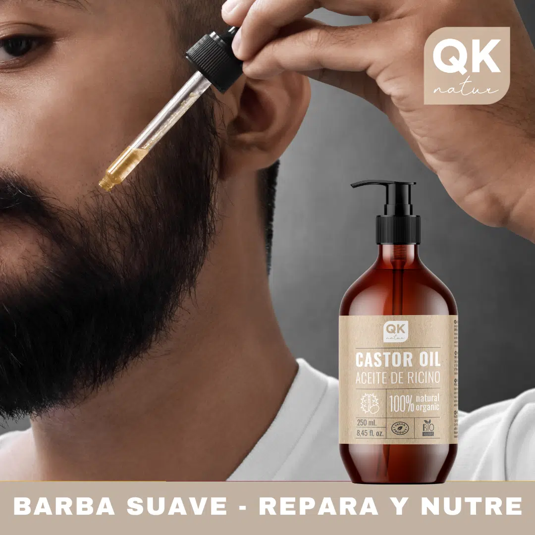 QKnatur - Aceite De Ricino Orgánico 250 Ml - Para Pelo, Piel, Pestañas, Barba Y Uñas - 100% Puro - Nutre Y Fortalece - Image 4