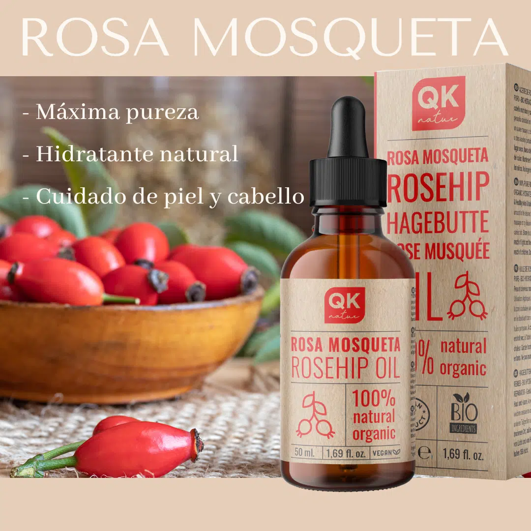 QKnatur - Aceite De Rosa Mosqueta 100% Puro Orgánico - 50 Ml - Para Cicatrices Y Estrías - Antiarrugas Y Antiedad - Image 4